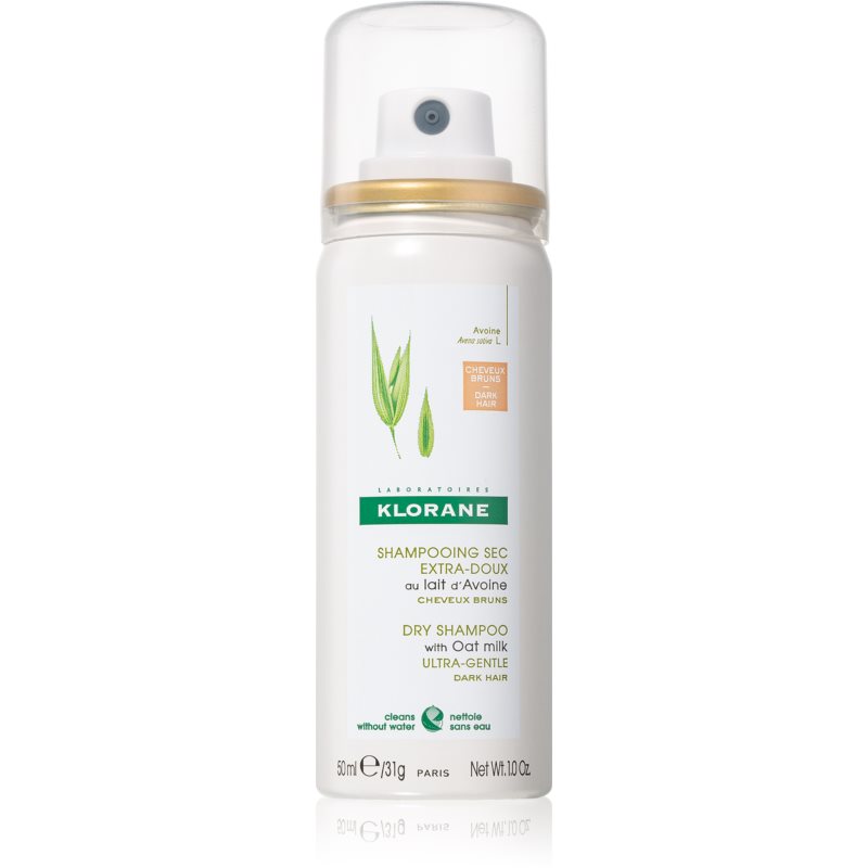 Klorane Dry Shampoo with Oat Milk for Dark Hair, 50 ml
