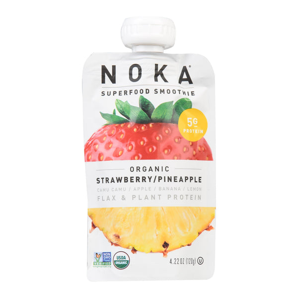 Noka Superfood Smoothie Fruit Strawberry Pineapple Single Pouch - 4.22oz