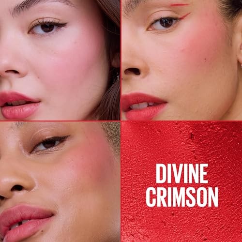 Maybelline Cloudtopia Whipped Blush Cheek & Lip Mousse, Divine Crimson, 2.03 fl oz
