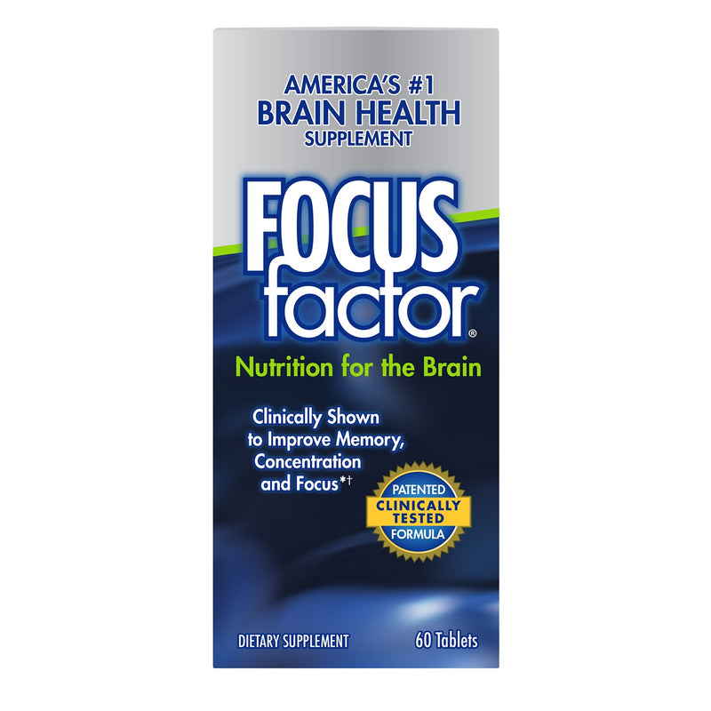 Focus Factor Brain Supplement & Complete Multivitamin for Memory, Concentration and Focus Tablets - 60ct