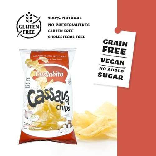 The Honest Price Store Cassava Chips, French Onion Dip, Gluten-Free Yuca Snack, 2.5 oz