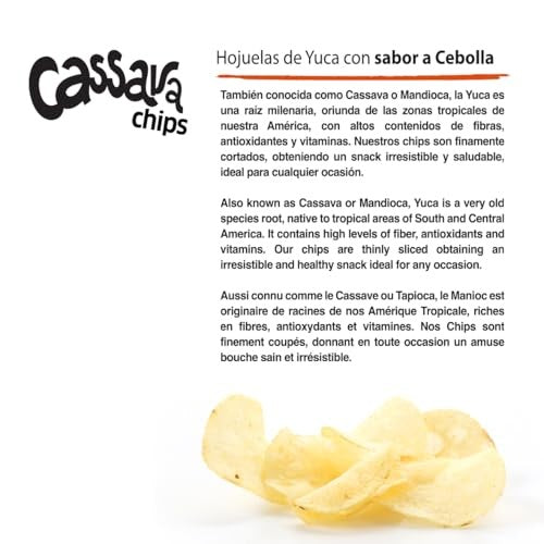 The Honest Price Store Cassava Chips, French Onion Dip, Gluten-Free Yuca Snack, 2.5 oz