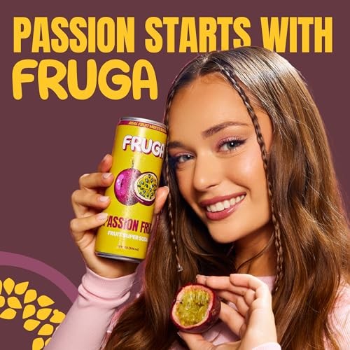 Fruga Passion Fruit Sparkling Prebiotic Soda 12 fl oz