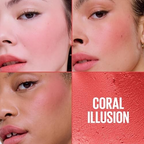 Maybelline Cloudtopia Whipped Blush Cheek & Lip Mousse, Coral Illusion, 2.03 fl oz