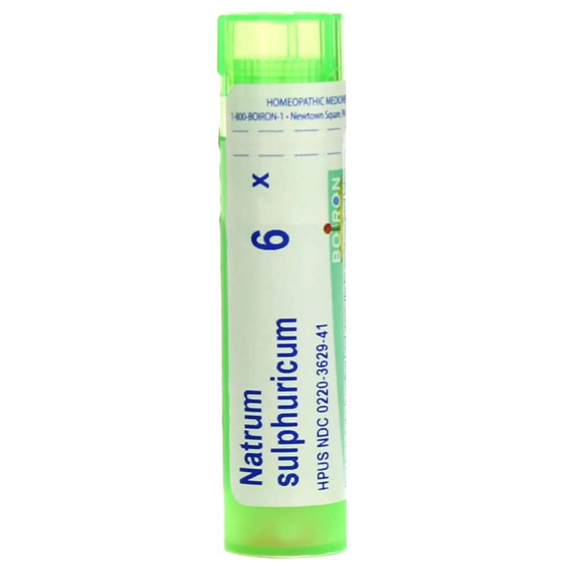 Boiron Natrum Sulphuricum 6X Homeopathic Medicine Pellets, 80 Count