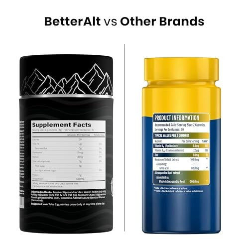 Betteralt Himalayan Pure Shilajit Gummies - 85+ Trace Minerals for Energy & Immunity Tamarind 60 Gummies