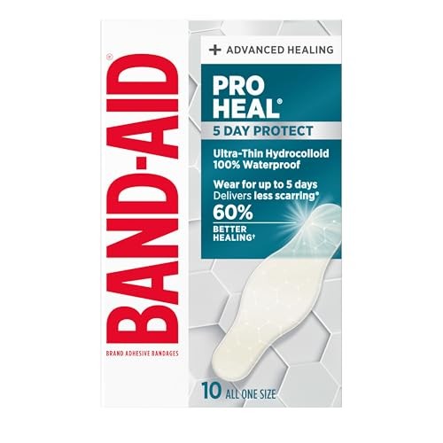 Band-Aid Pro Heal 5 Day Protect Hydrocolloid Bandages, Waterproof, 10 ct