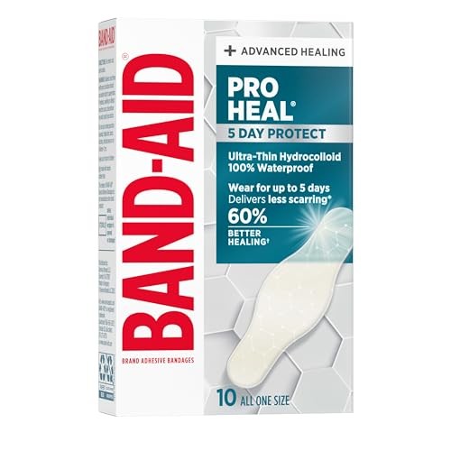 Band-Aid Pro Heal 5 Day Protect Hydrocolloid Bandages, Waterproof, 10 ct