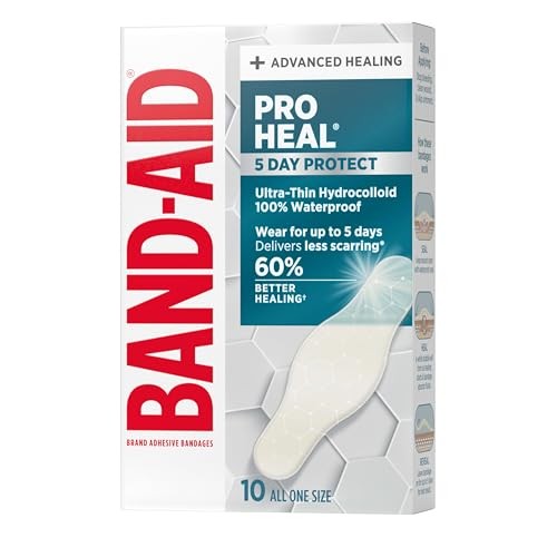 Band-Aid Pro Heal 5 Day Protect Hydrocolloid Bandages, Waterproof, 10 ct