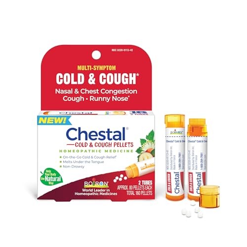 Boiron Chestal Adult Cold & Cough Pellets, 2 Count