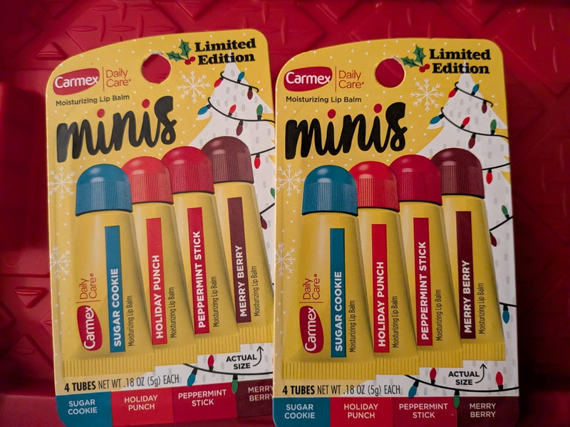 Carmex Daily Care Mini Lip Balm Sticks, 0.18 Oz, 4 Ct