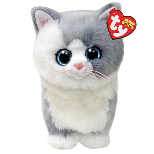 TY Beanie Baby Furley the Old Gray Cat 6 inch