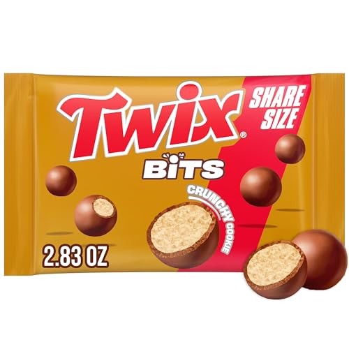 Twix Bits Cookie Caramel Milk Chocolate Candy, King Size, 2.83 oz