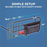 Stander Wonder Pivot Bed Rail, Adjustable Safety Assist Railing with Swing Down Guardrail for Elderly Adults, Fits Mattresses 8 to 12 Inches Thick, AS