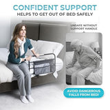 Stander Wonder Pivot Bed Rail, Adjustable Safety Assist Railing with Swing Down Guardrail for Elderly Adults, Fits Mattresses 8 to 12 Inches Thick, AS
