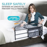 Stander Wonder Pivot Bed Rail, Adjustable Safety Assist Railing with Swing Down Guardrail for Elderly Adults, Fits Mattresses 8 to 12 Inches Thick, AS