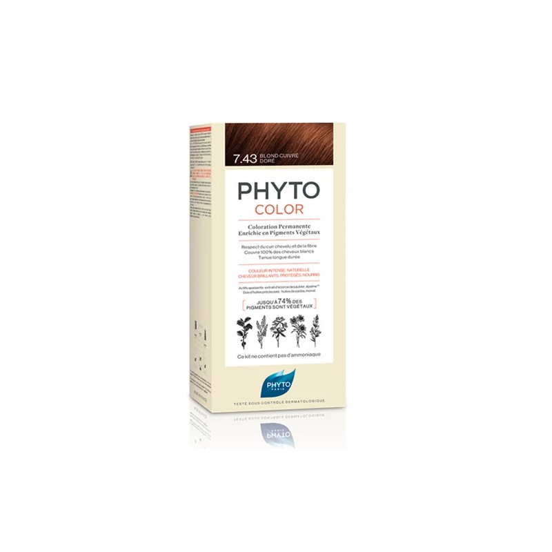 Phyto Color Hair Colour 7.43 Copper Golden Blonde 1 Pc
