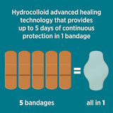 Band-Aid Pro Heal 5 Day Protect Hydrocolloid Bandages, Waterproof, Large, 6 ct