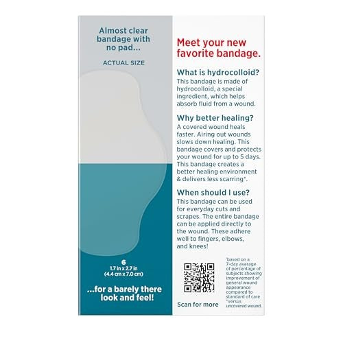 Band-Aid Pro Heal 5 Day Protect Hydrocolloid Bandages, Waterproof, Large, 6 ct