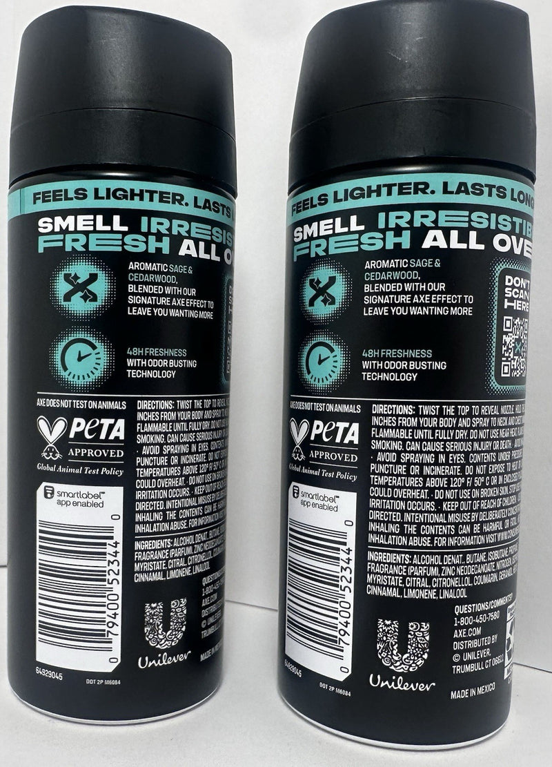 Axe Apollo Deodorant Body Spray, 2.9 oz
