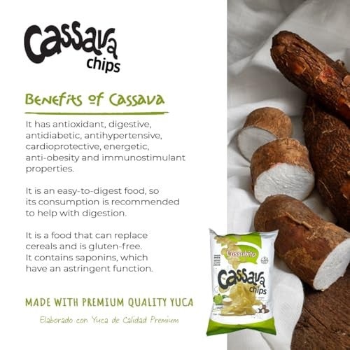 The Honest Price Store Cassava Chips, Salt & Lime, Gluten-Free Yuca Snack, 2.5 oz