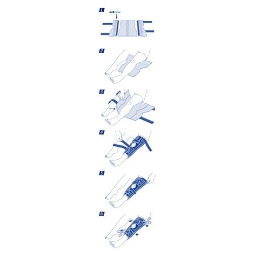Actimove Tri-Panel Foam Knee Immobilizer, Blue, 16 in