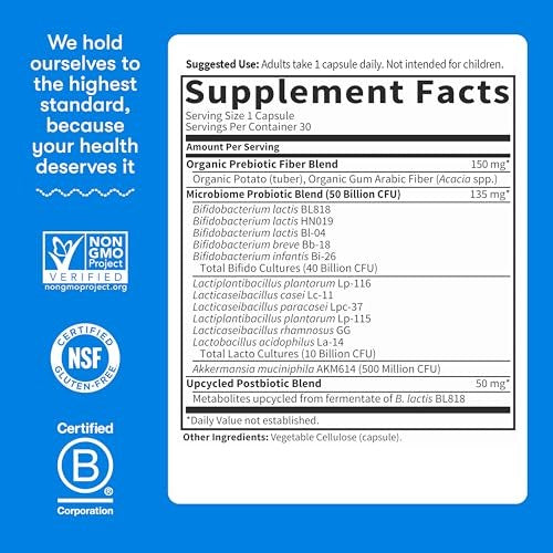 Garden of Life Dr. Formulated Microbiome Balance Probiotics 50 Billion CFU Capsules