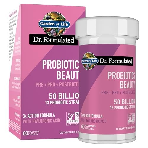 Garden of Life Dr. Formulated Beauty Probiotics with Biotin and Hyaluronic Acid Capsules