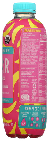 Roar Organic Strawberry Banana Electrolyte Beverage, 18 fl oz