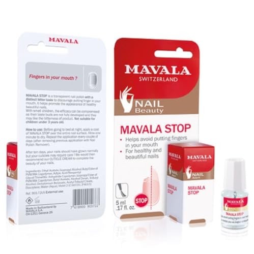 Mavala Stop Nail Biting & Thumb Sucking Deterrent Nail Treatment, Clear, 0.17 fl oz