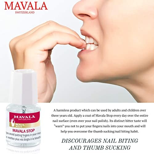 Mavala Stop Nail Biting & Thumb Sucking Deterrent Nail Treatment, Clear, 0.17 fl oz