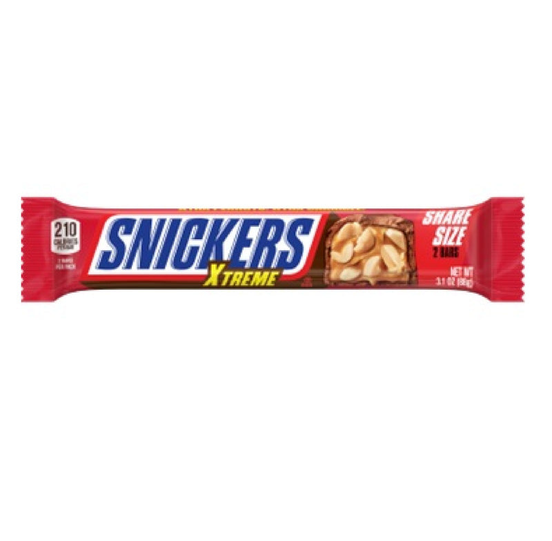 Snickers Xtreme Peanut and Caramel Chocolate Bar, Share Size, 3.1 oz