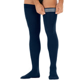 Jobst forMen Thigh High Compression Socks with Dot Band, 20-30 mmHg, Closed Toe, Black, Small