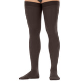 Jobst forMen Thigh High Compression Socks with Dot Band, 20-30 mmHg, Closed Toe, Black, Small