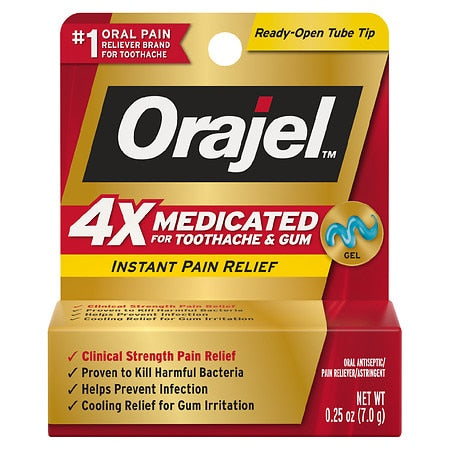 Orajel 4X Medicated Toothache & Gum Gel 0.25 oz