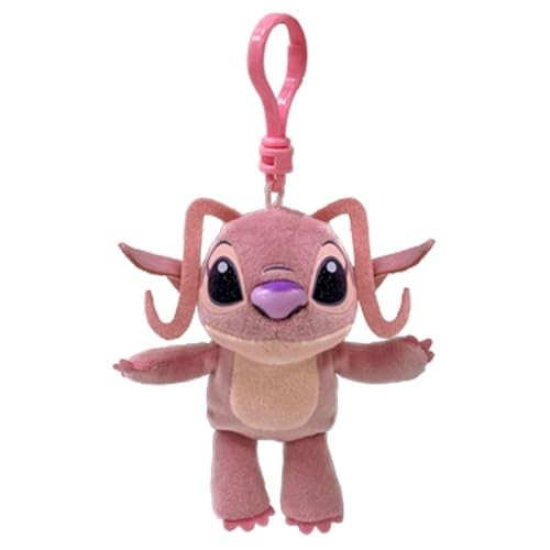 TY Disney Stitch Angel Plush Keychain Clip