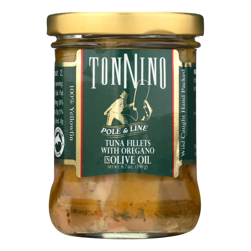 Tonnino Yellowfin Tuna Fillets In Olive Oil With Oregano 6.7oz
