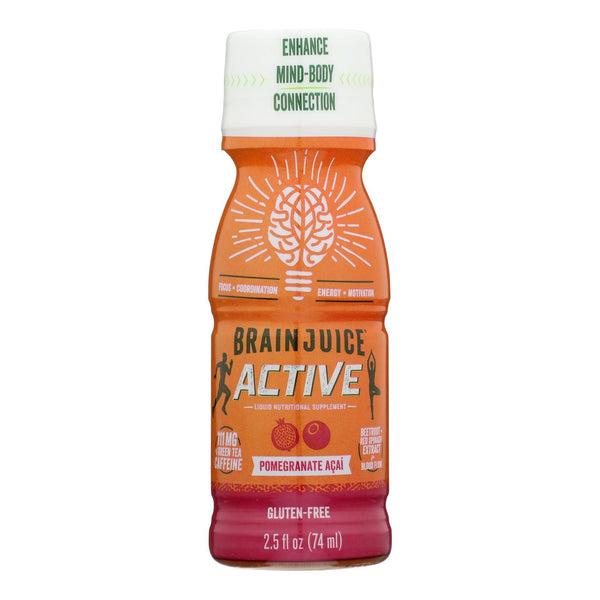BrainJuice Pre Workout Shot Pomegranate Acai Active 2.5 OZ