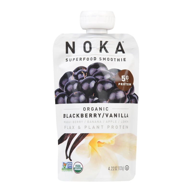 Noka, Superfood Smoothie + Prebiotic Fiber, Blackberry Vanilla, 4.22 Oz
