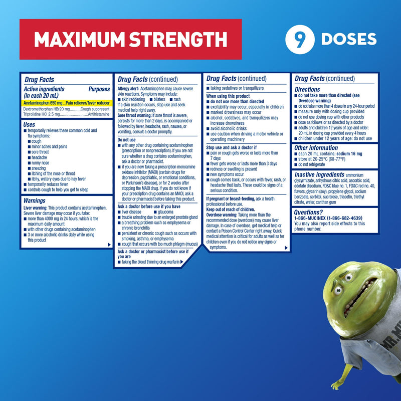 Mucinex Nightshift Cold & Flu 6oz