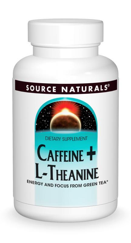 Caffeine+ L-Theanine 60 Tabs by Source Naturals