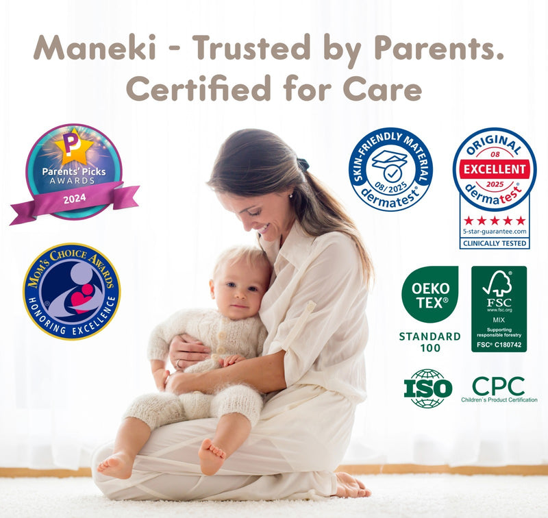 Maneki Baby Diapers, Size 3, Super Absorbent, 58 Ct