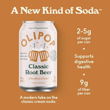 Olipop Classic Root Beer Prebiotic Soda, 12 Fl Oz