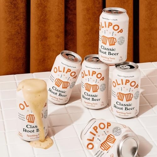 Olipop Classic Root Beer Prebiotic Soda, 12 Fl Oz