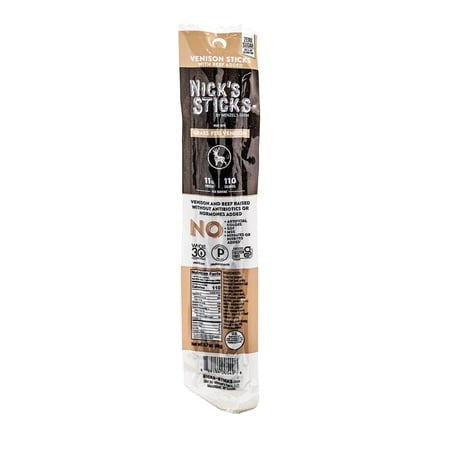 Nick's Sticks Grass-Fed Venison Snack Sticks, Gluten-Free & Keto Certified, Twin Pack