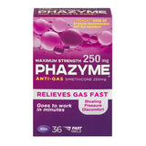 Phazyme Anti-Gas Maximum Strength 250 Mg, 36 Fast Gels