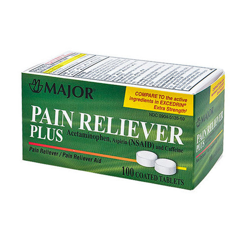 Rugby Pain Reliever Plus Coated Tablets 100ct