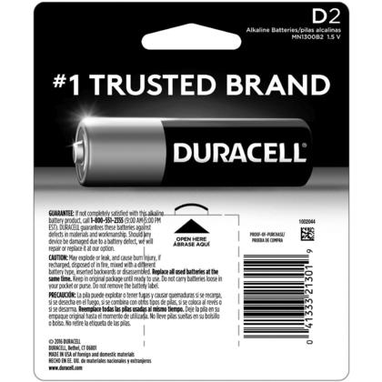 Duracell CopperTop D Alkaline Batteries, 2 Pack