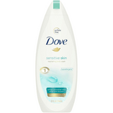 Dove Sensitive Skin Body Wash, Fragrance Free, 11 oz