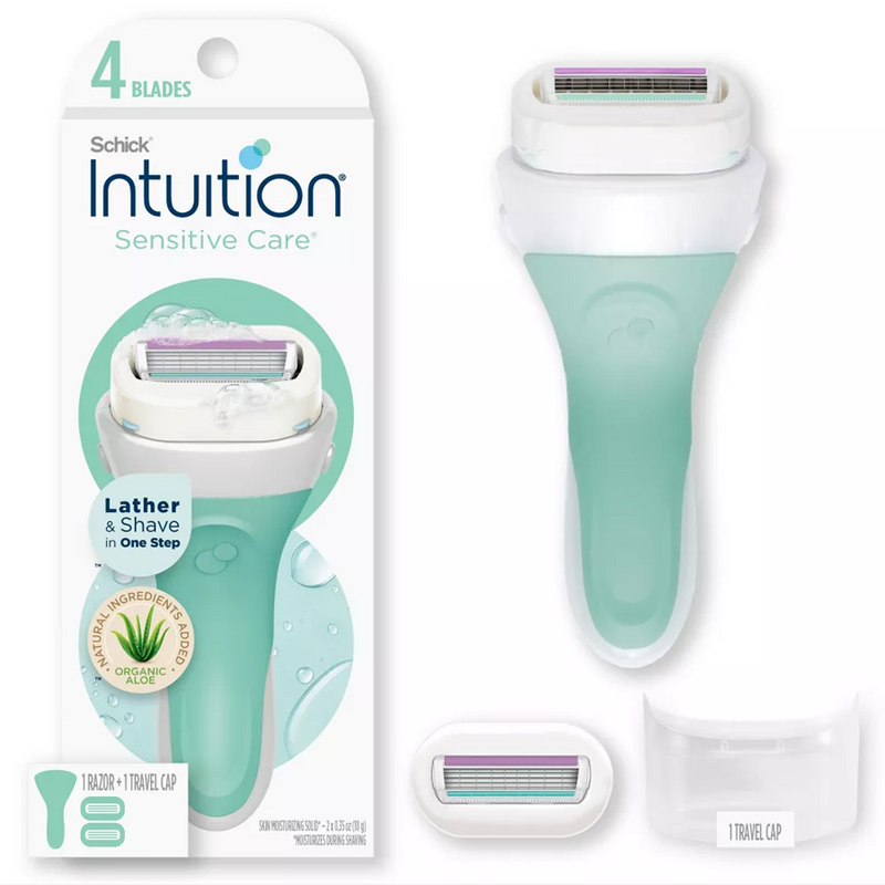 Schick Intuition Sensitive Care Razor With 2 Refill Cartridges